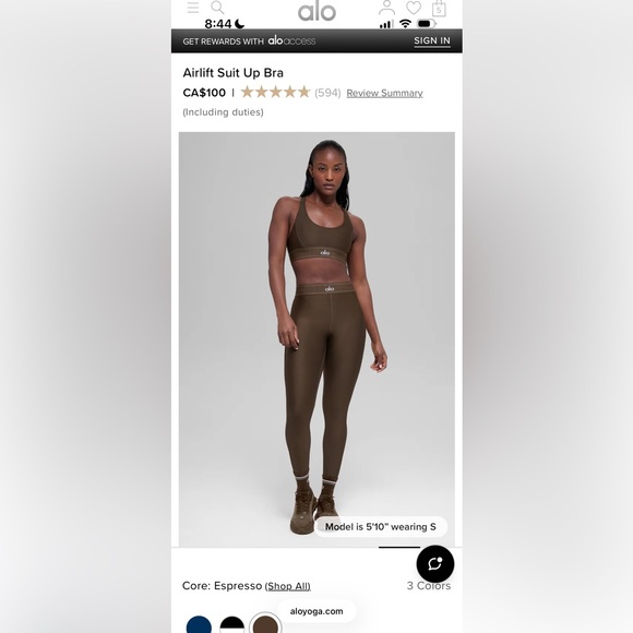 ALO Yoga Airlift Suit Up Bra - excellent condition, like new. - Picture 3 of 3